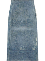 Blue Denim Midi Skirt 1