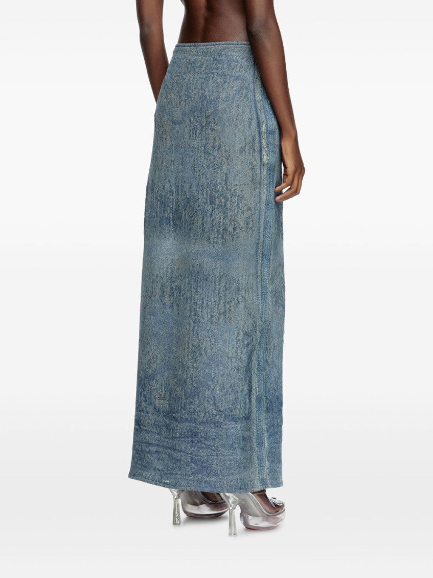 Blue Denim Midi Skirt 2
