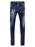 Blue Paint Splatter Jeans 1