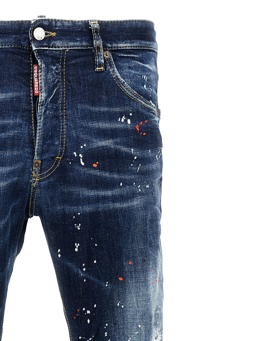 Blue Paint Splatter Jeans 3