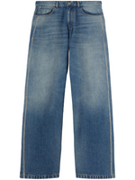 Blue Curved Logo Loose Fit Jeans 1