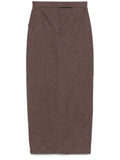 Brown Cotton long skirt 1