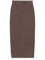 Brown Cotton long skirt 1