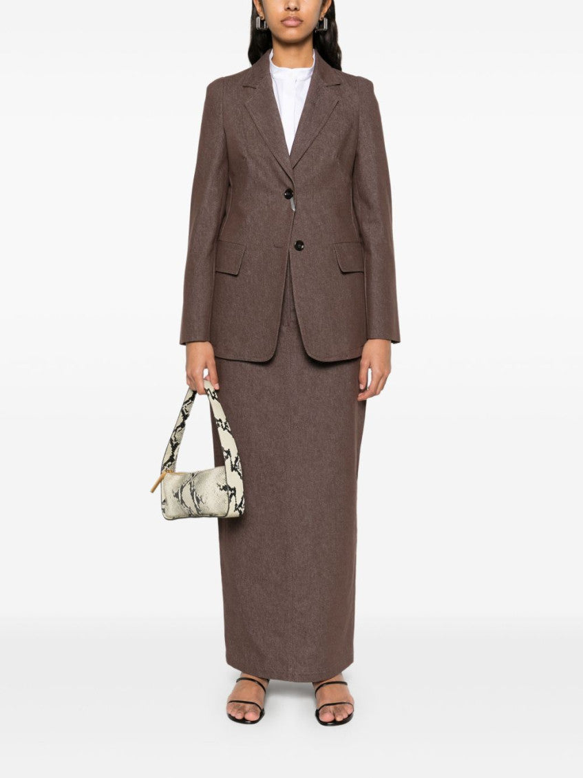 Brown Cotton long skirt 4