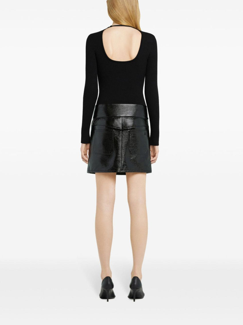 Black Belted Mini Skirt 2