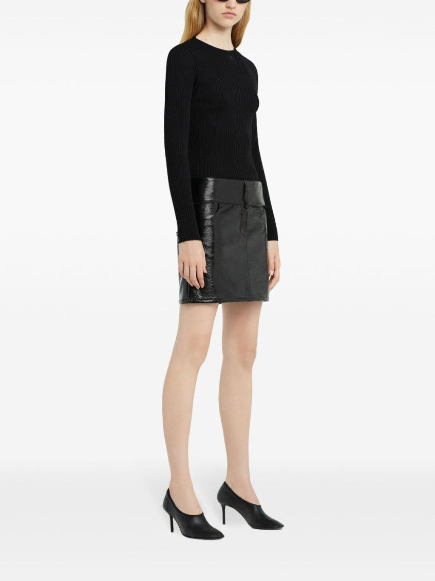 Black Belted Mini Skirt 3