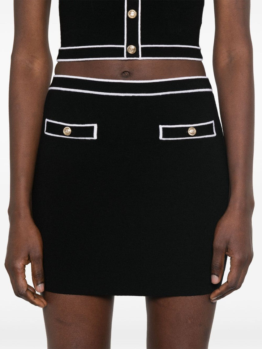Black Cotton Mini Skirt 2