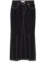 Black Moon denim long skirt 1