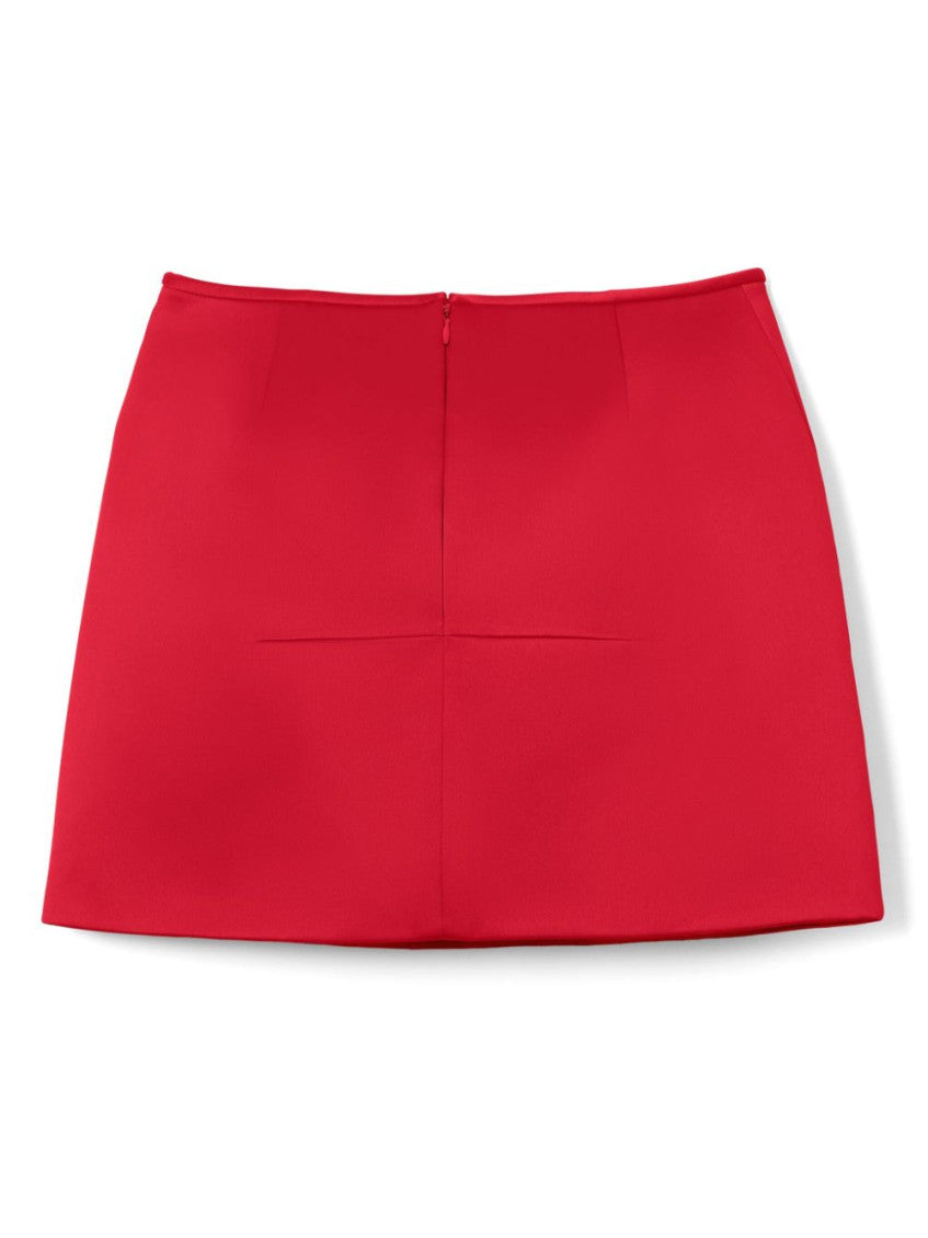 Red Duchess satin skirt 2