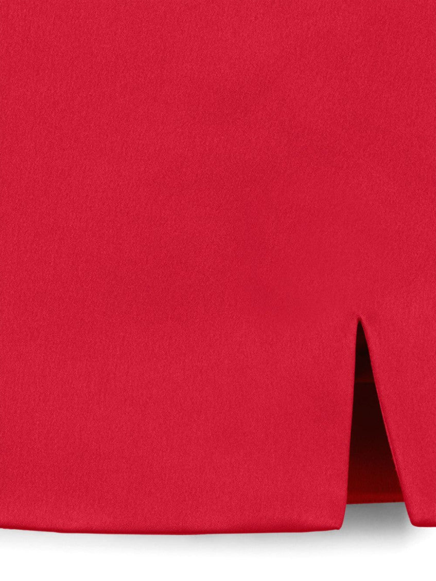 Red Duchess satin skirt 3