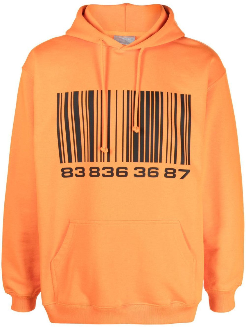 Orange Cotton logo hoodie 1