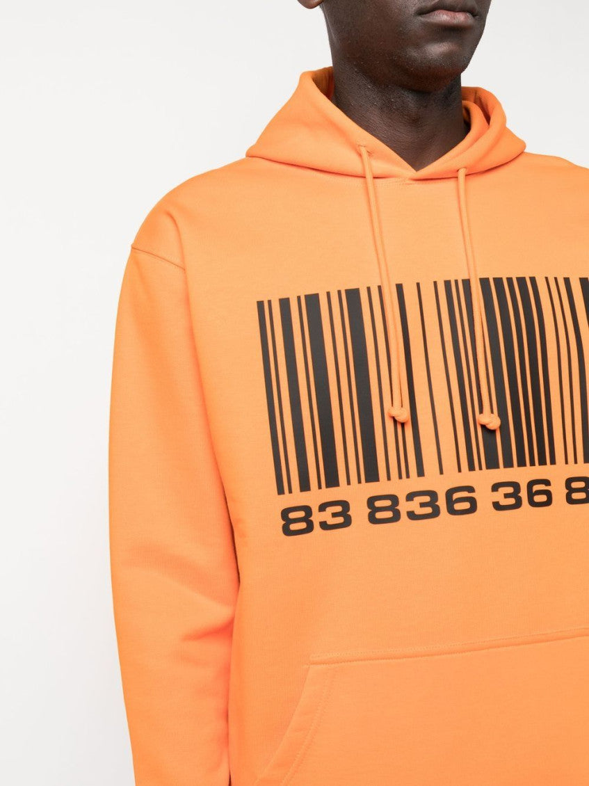 Orange Cotton logo hoodie 3