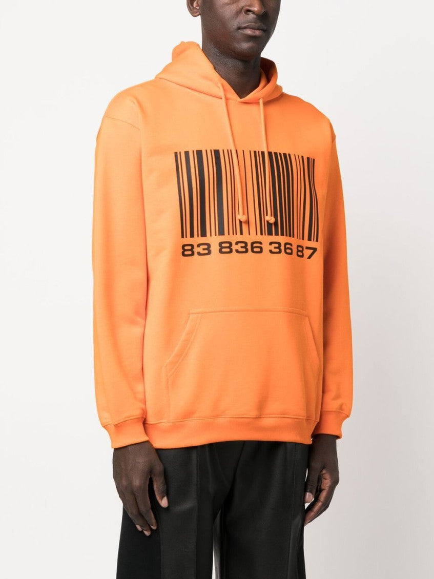 Orange Cotton logo hoodie 4