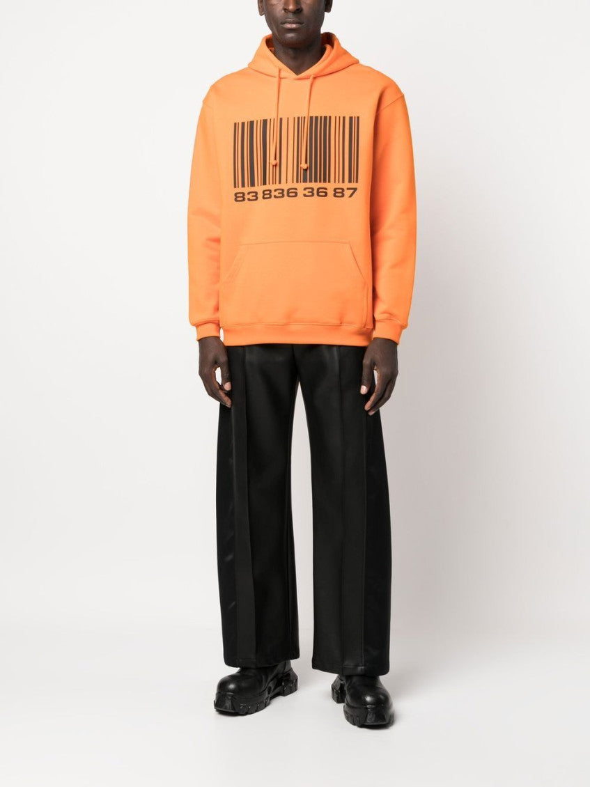Orange Cotton logo hoodie 5
