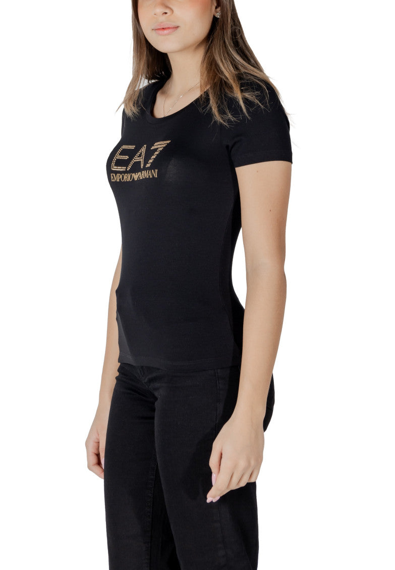 Black Logo Round Neck T-Shirt 2