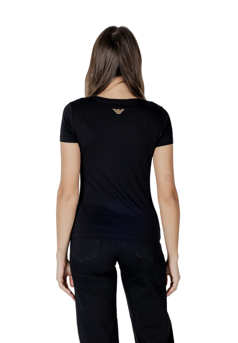 Black Logo Round Neck T-Shirt 3