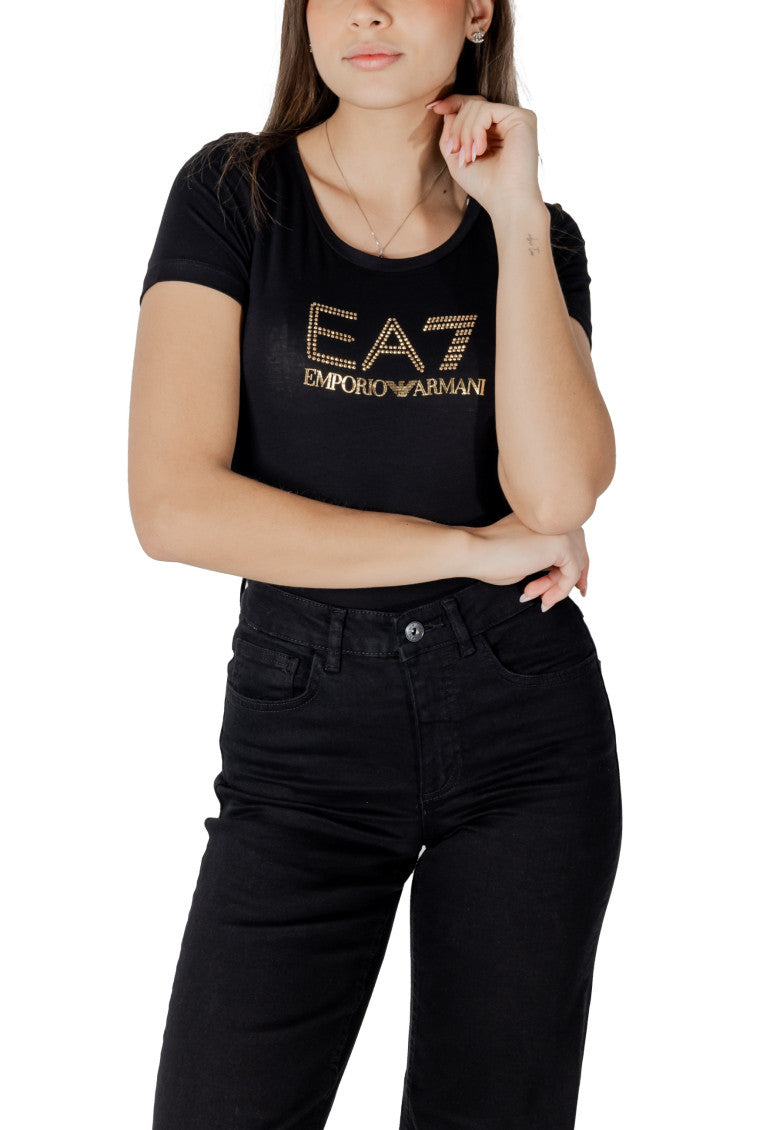 Black Logo Round Neck T-Shirt 4