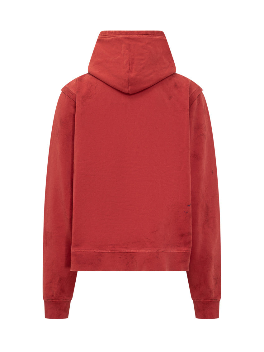 Red Graphic Hood Sweatshirt 3