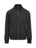 Black Stripes Mock Collar Sweatshirt 1