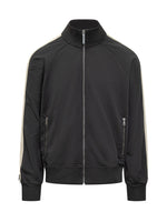 Black Stripes Mock Collar Sweatshirt 1