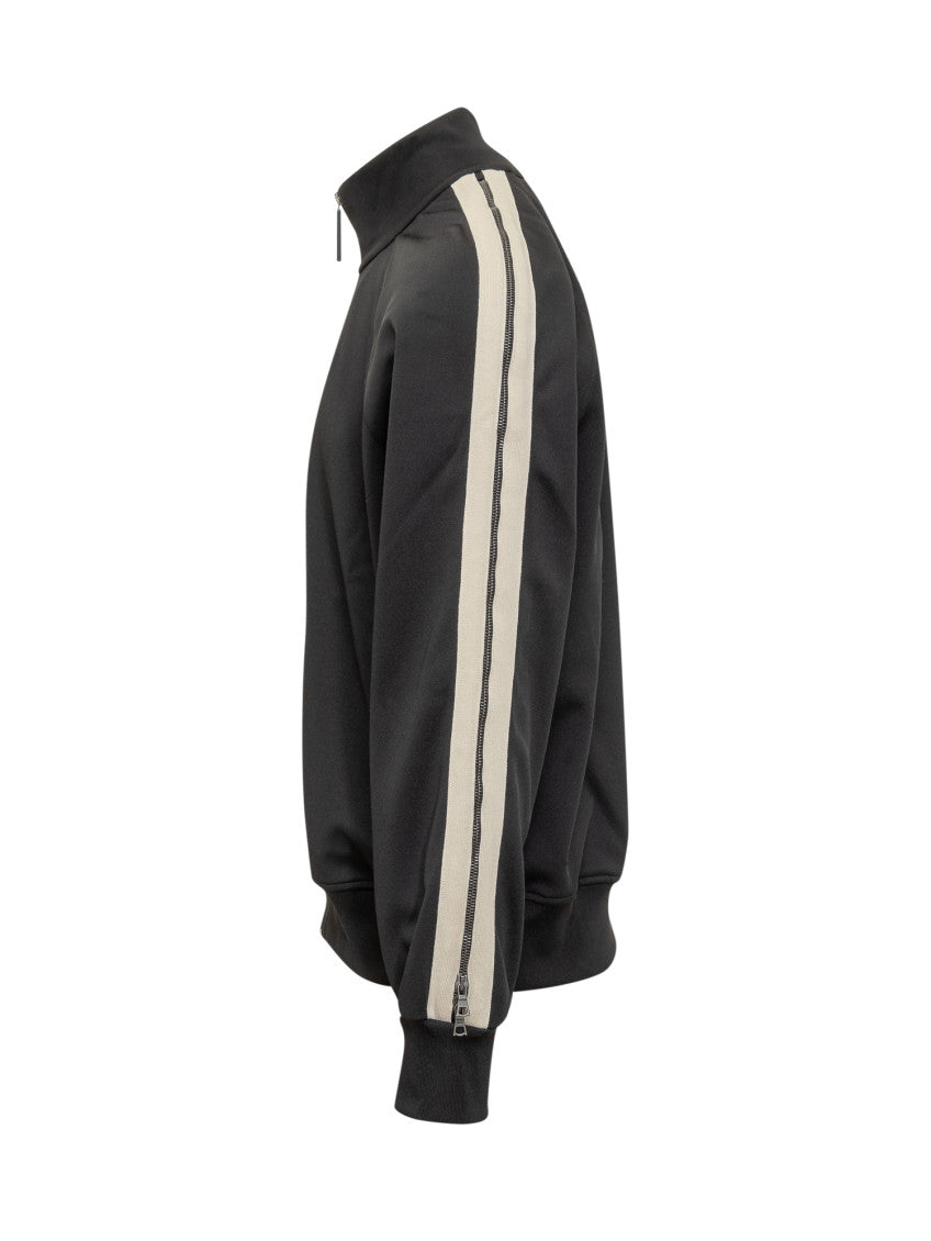 Black Stripes Mock Collar Sweatshirt 2