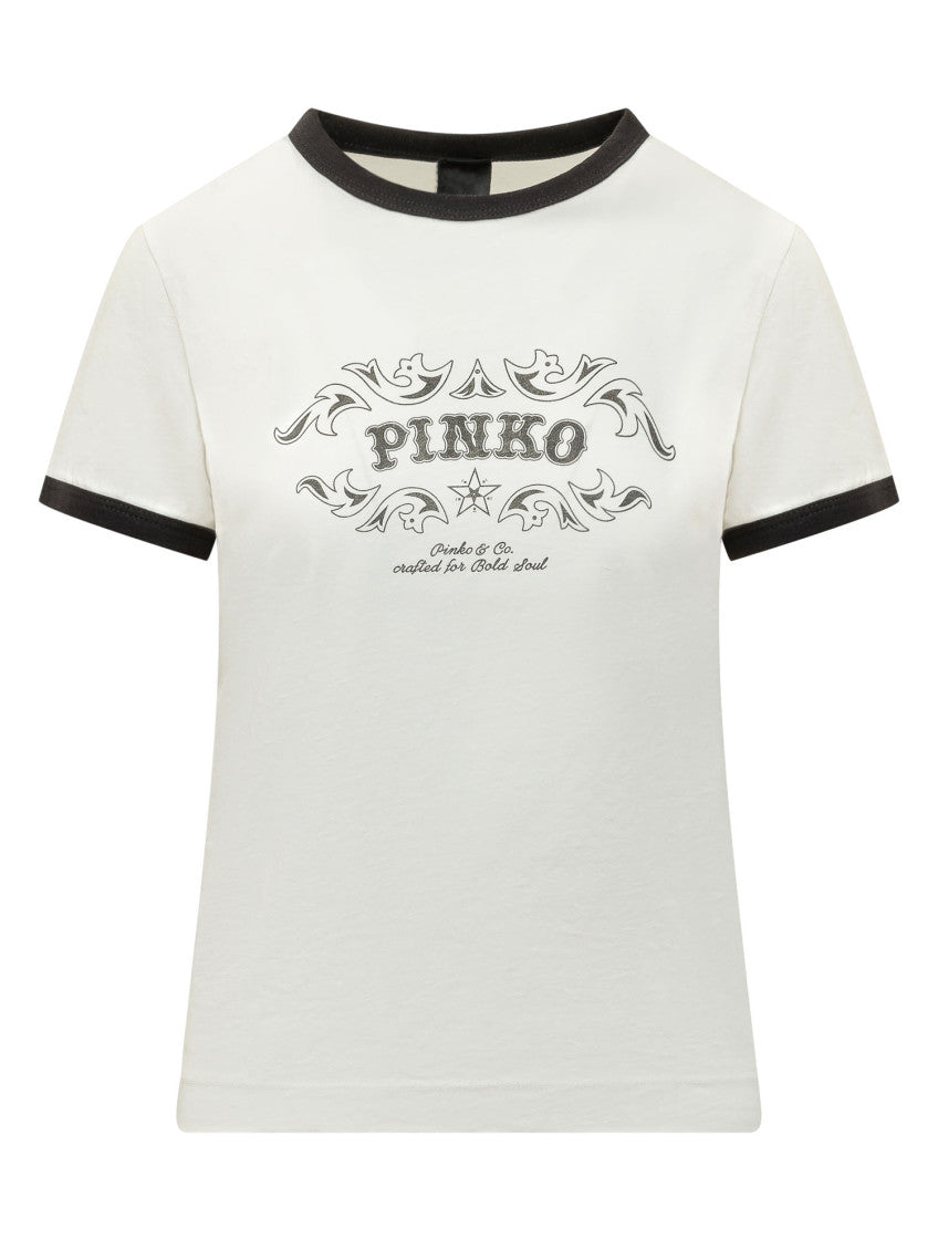 White Graphic Crew Neck T-Shirt 1