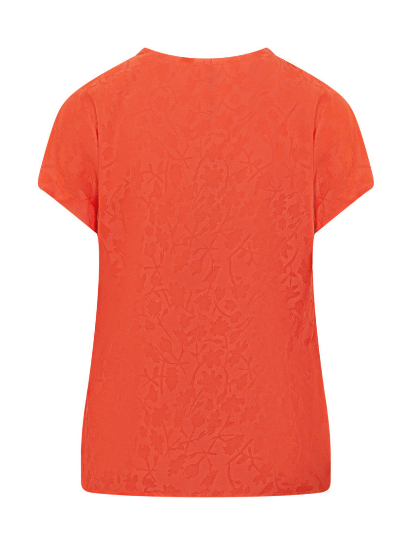 Orange Relaxed Floral Shirt 2