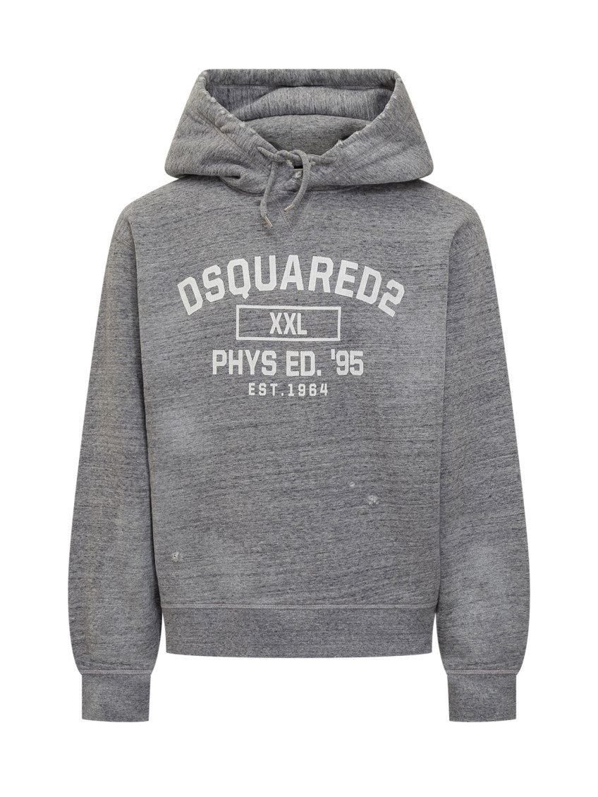 Grey Graphic Hood Sweatshirt 1