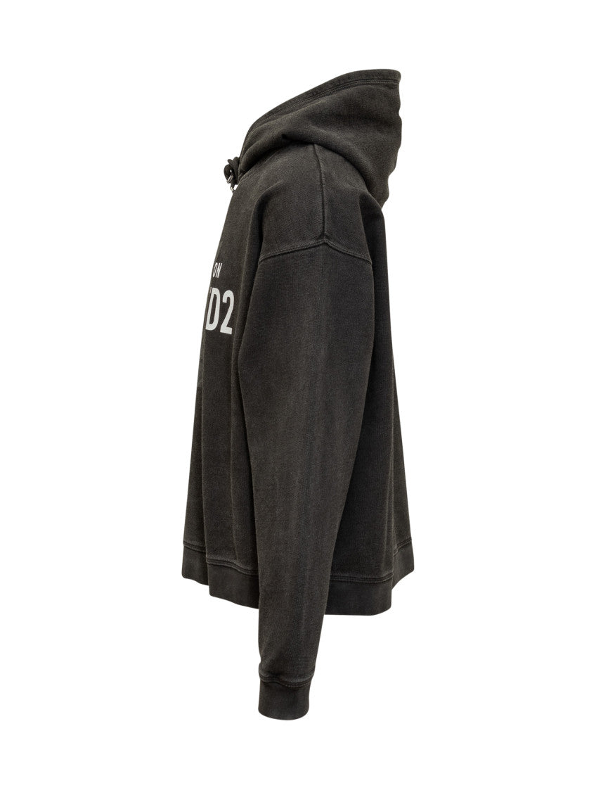 Black Logo Hood Sweatshirt 2