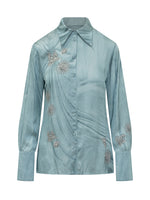 Blue Embellished Full Sleeves Shirt 1