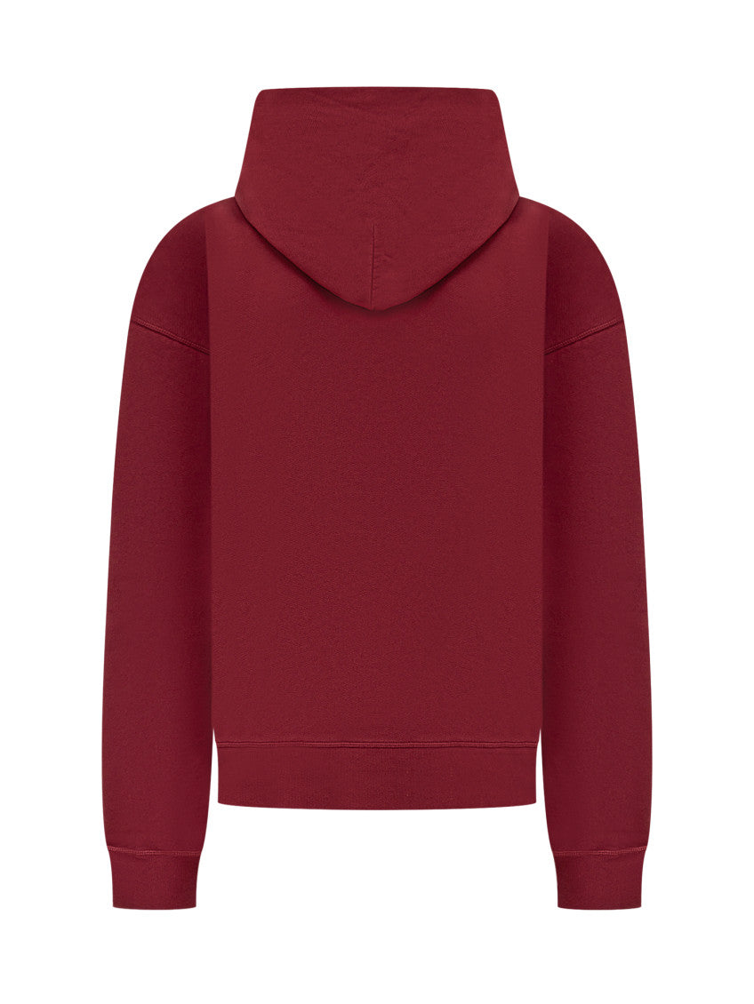 Red Solid Hood Sweatshirt 2