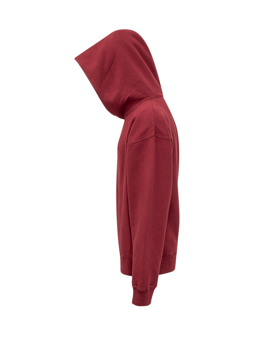 Red Solid Hood Sweatshirt 3
