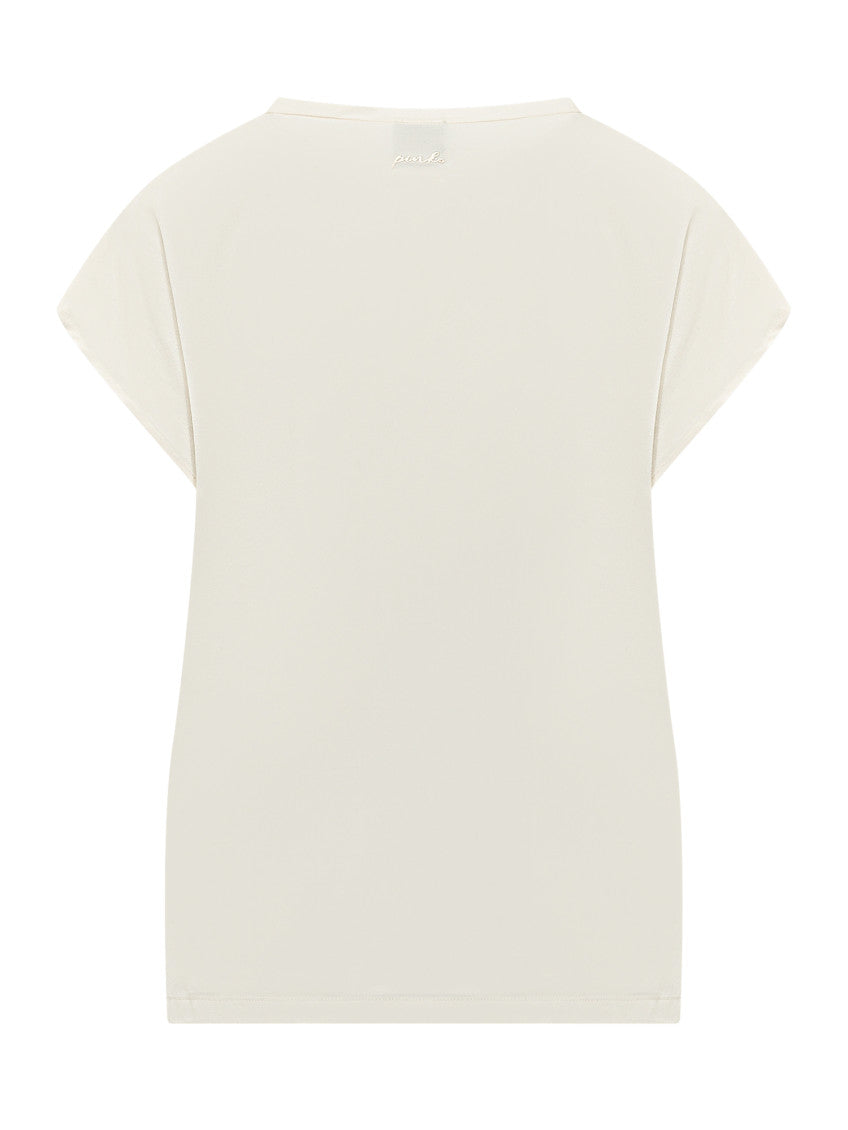 White Round Neck T-Shirt 2