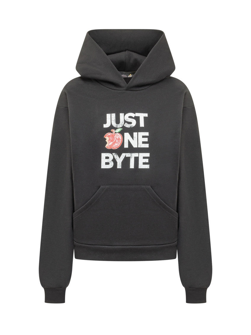Black Graphic Hood Sweatshirt 1