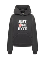 Black Graphic Hood Sweatshirt 1