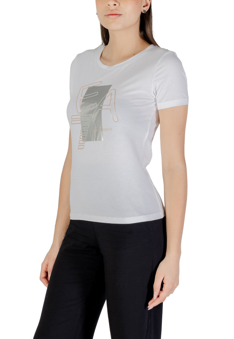 White Logo Round Neck T-Shirt 3