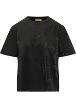 Black Embellished Crew Neck T-Shirt 1
