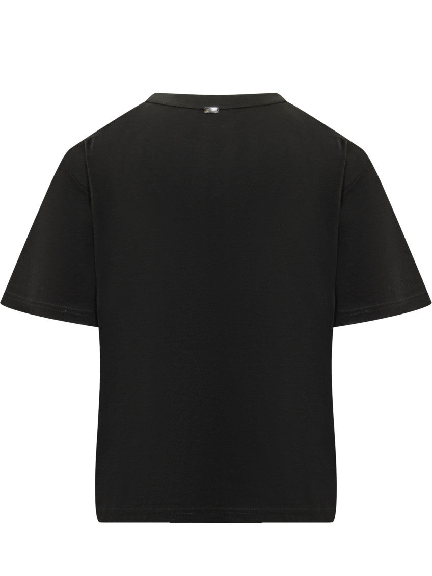 Black Embellished Crew Neck T-Shirt 2