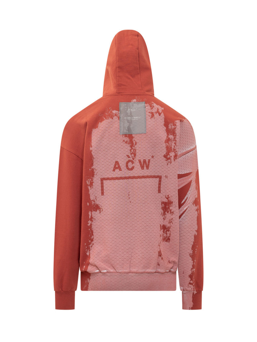 Red Printed Hood Sweatshirt 3