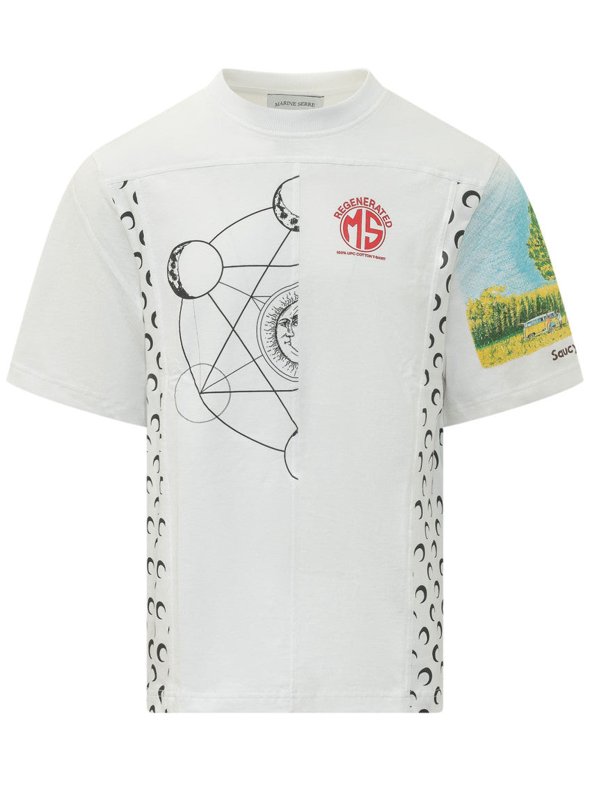 White Graphic Crew Neck T-Shirt 1
