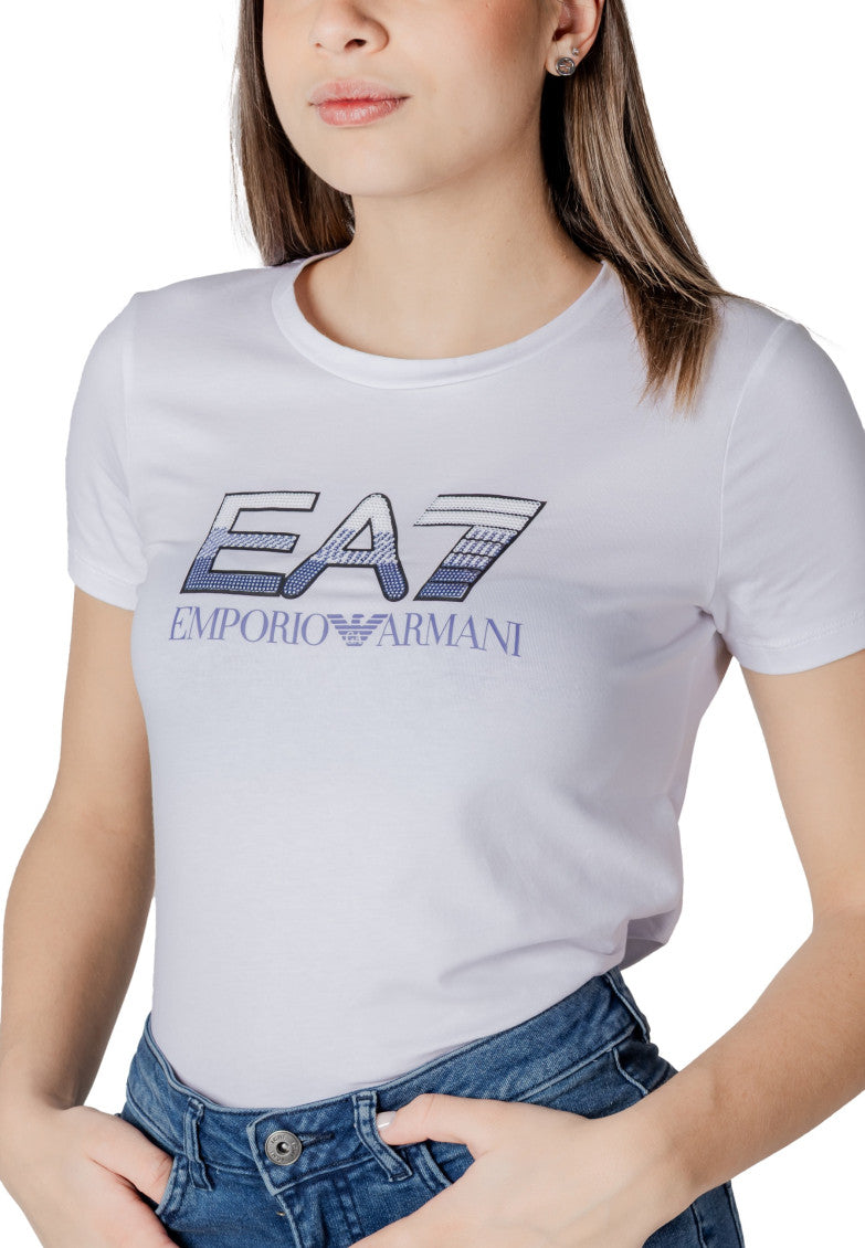 White Logo Round Neck T-Shirt 2
