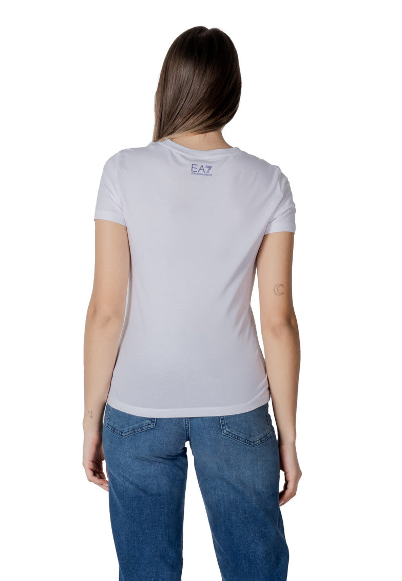 White Logo Round Neck T-Shirt 3