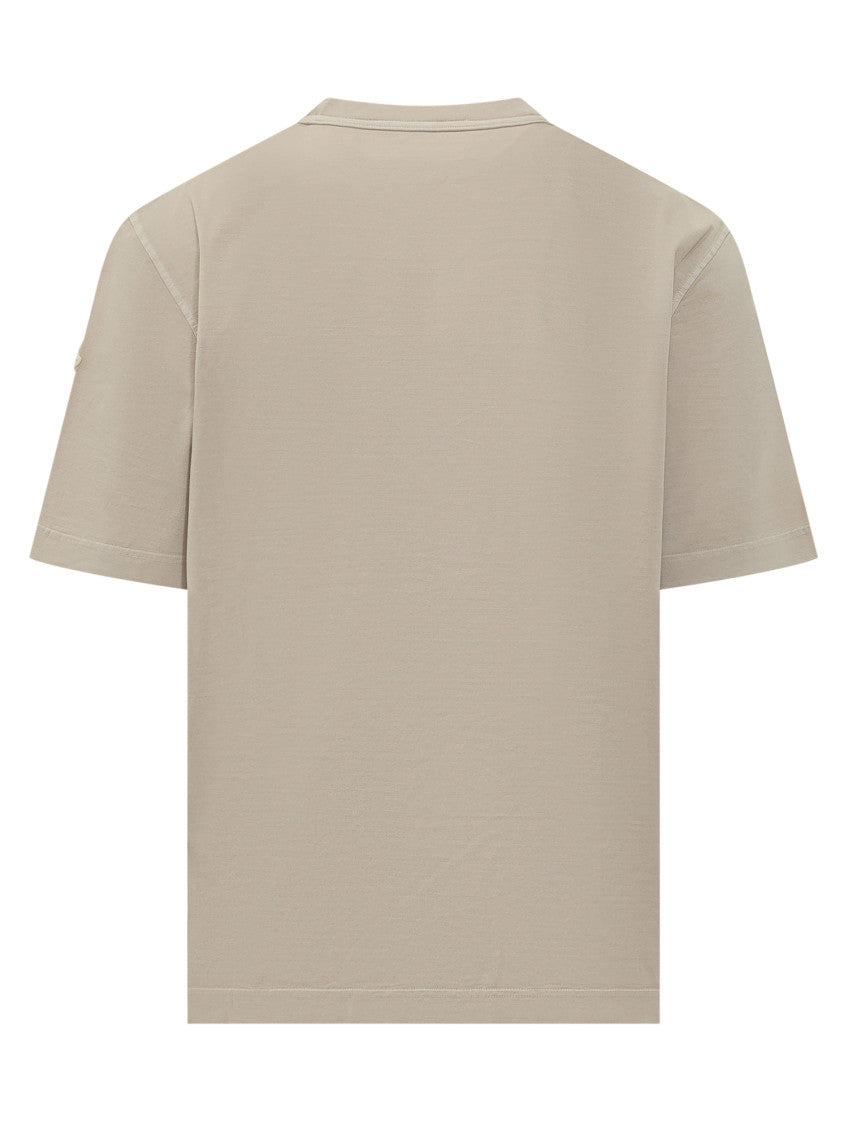 Beige Graphic Crew Neck T-Shirt 2