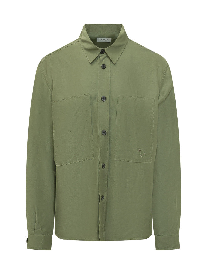 Green Regular Solid Shirt 1