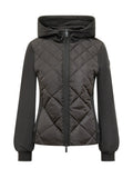Black Quilted Hood Sweatshirt 1