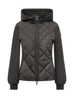 Black Quilted Hood Sweatshirt 1