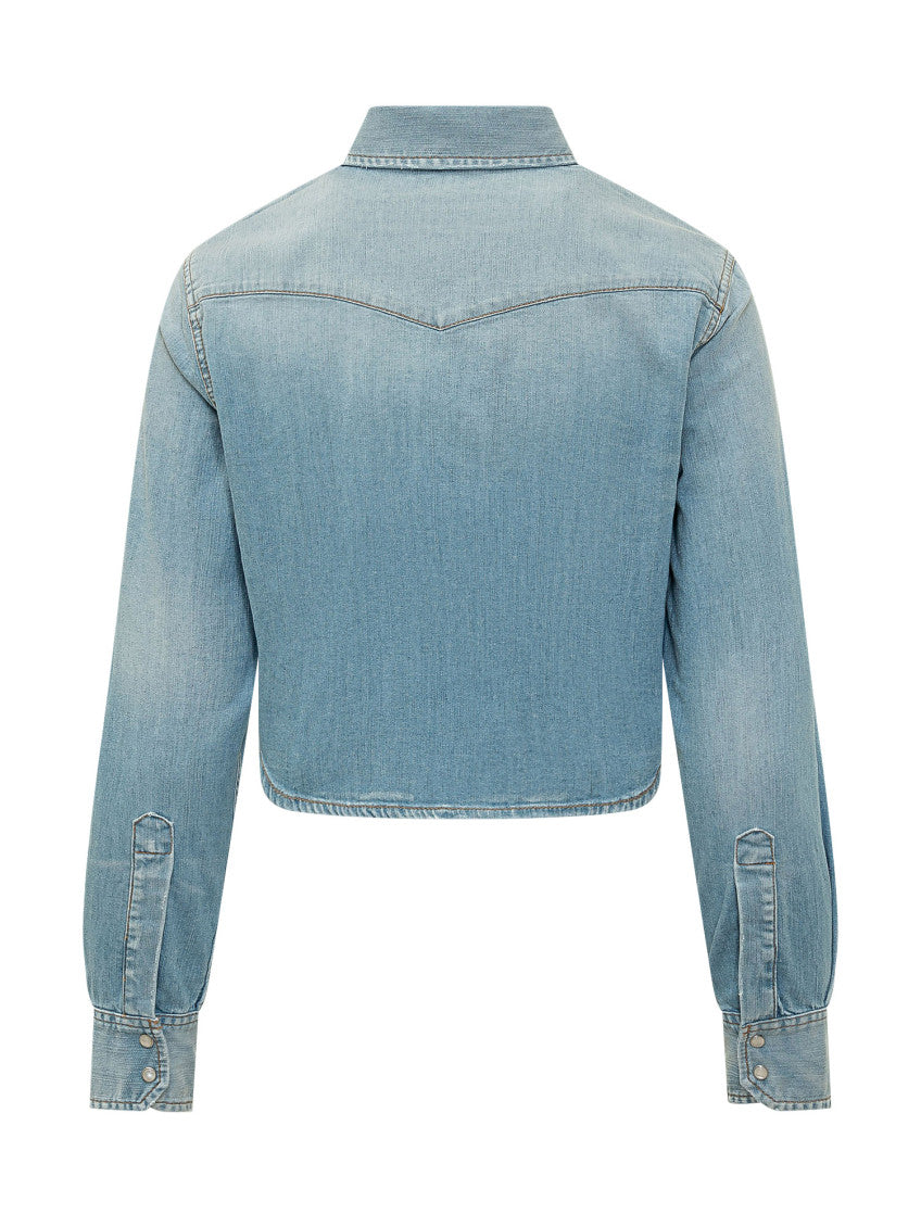 Blue Denim Regular Solid Shirt 2