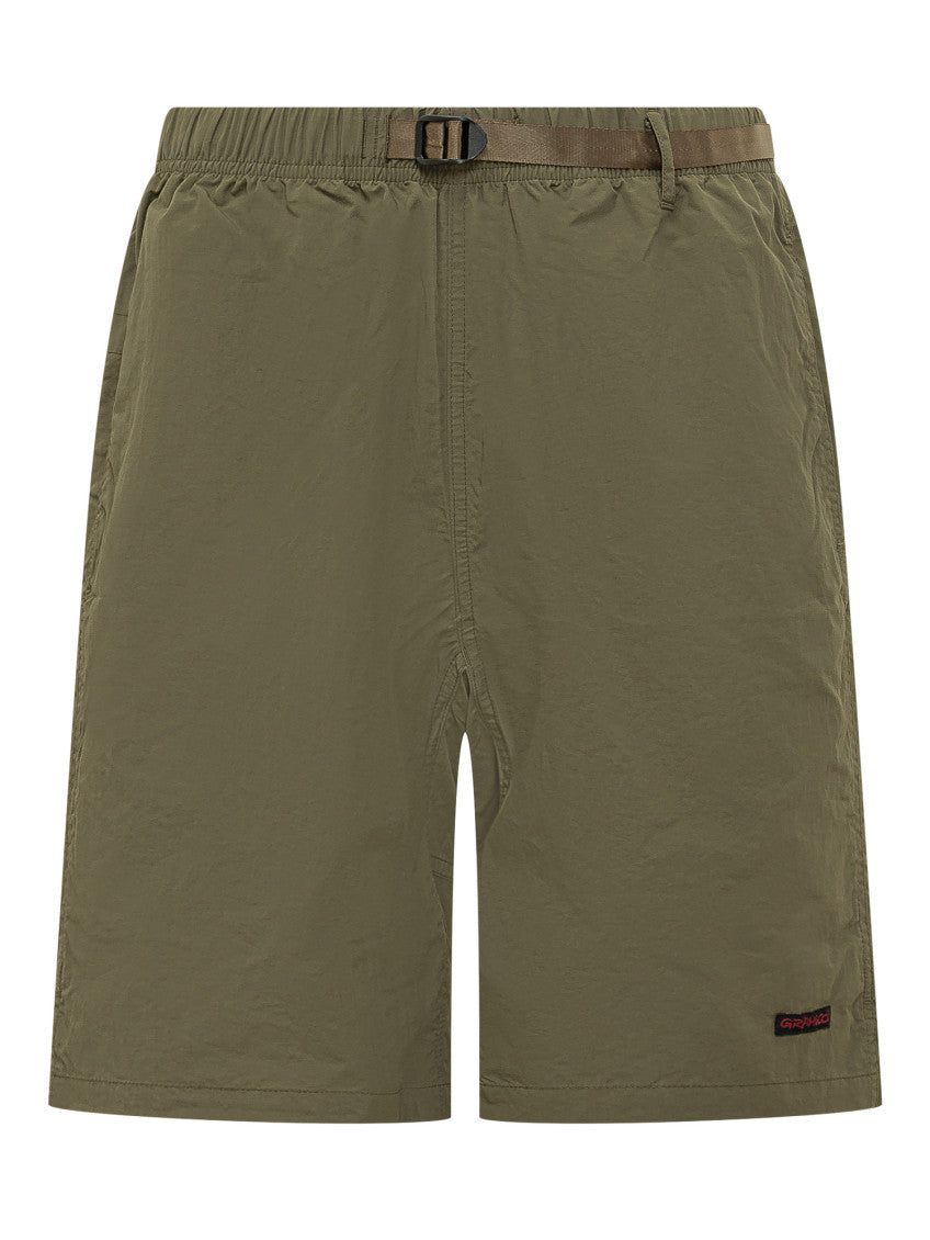 Green Solid Shorts 1