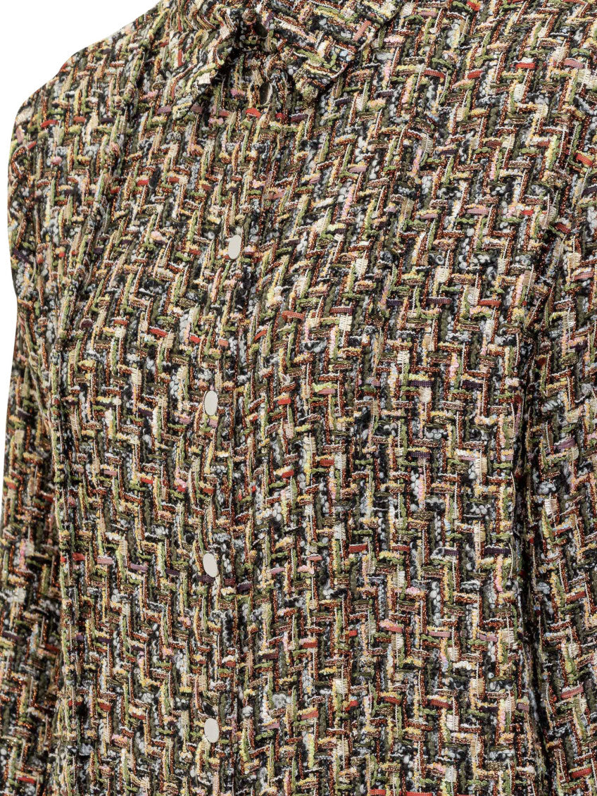 Multicolour Tweed Textured Shirt 4