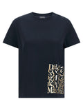 Navy Blue Graphic Crew Neck T-Shirt 1